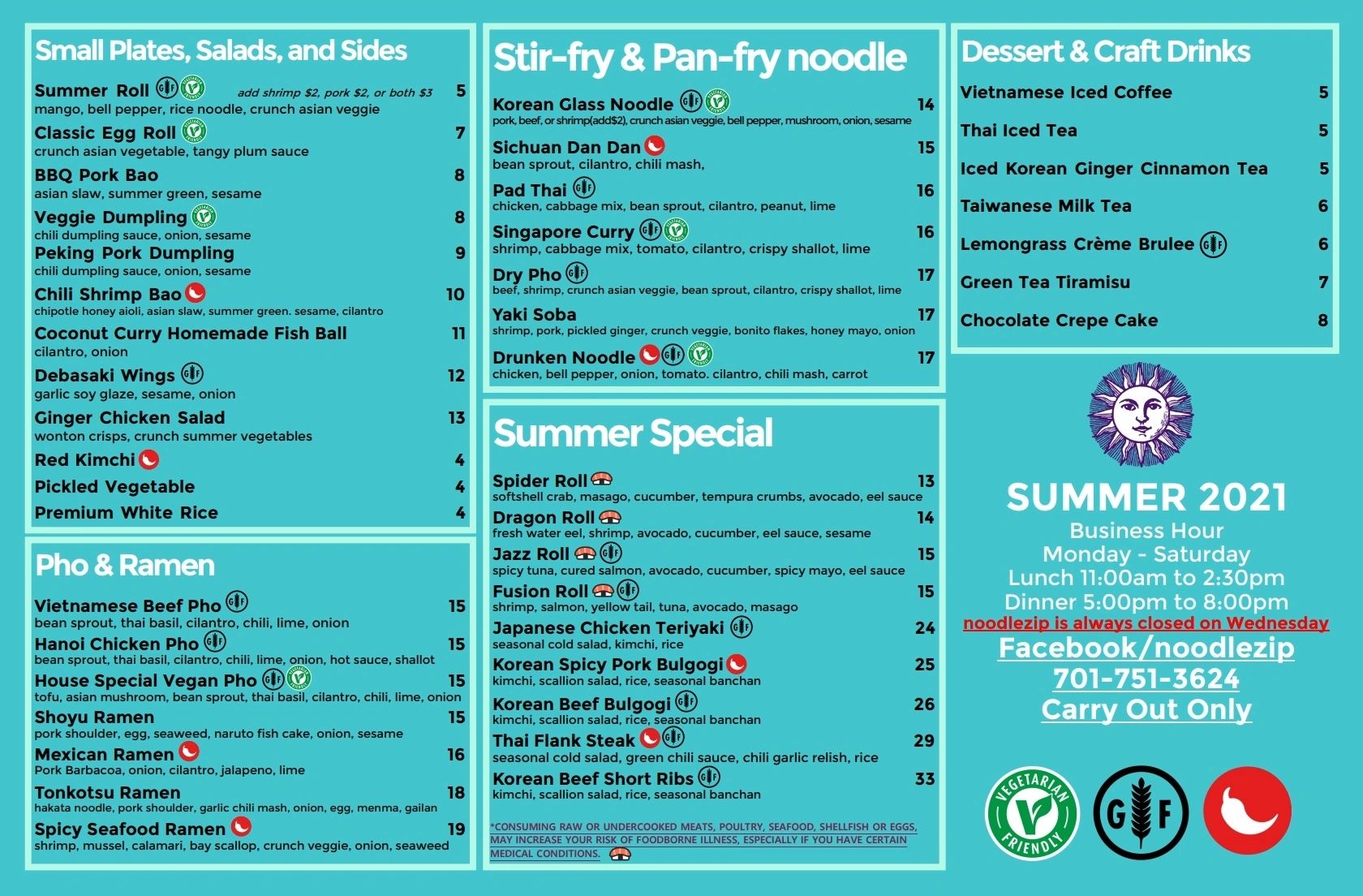 Asian Noodle, Noodle Bar, Ramen and Noodles Noodlezip 비즈마크, 노스다코타